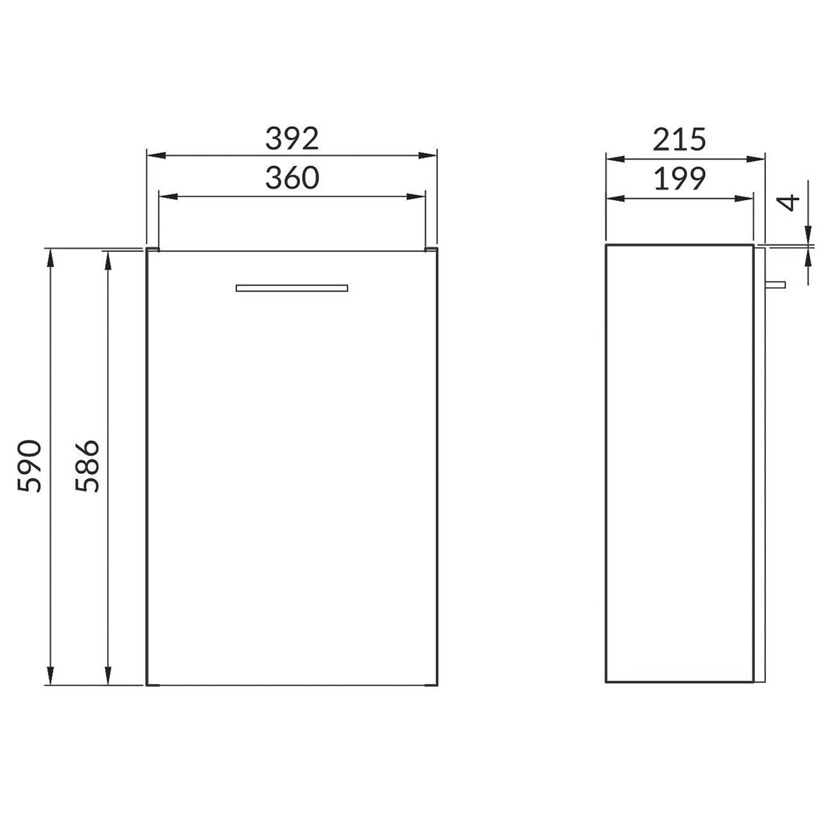 Lara baza za umivaonik + umivaonik 40x22x72 cm bela