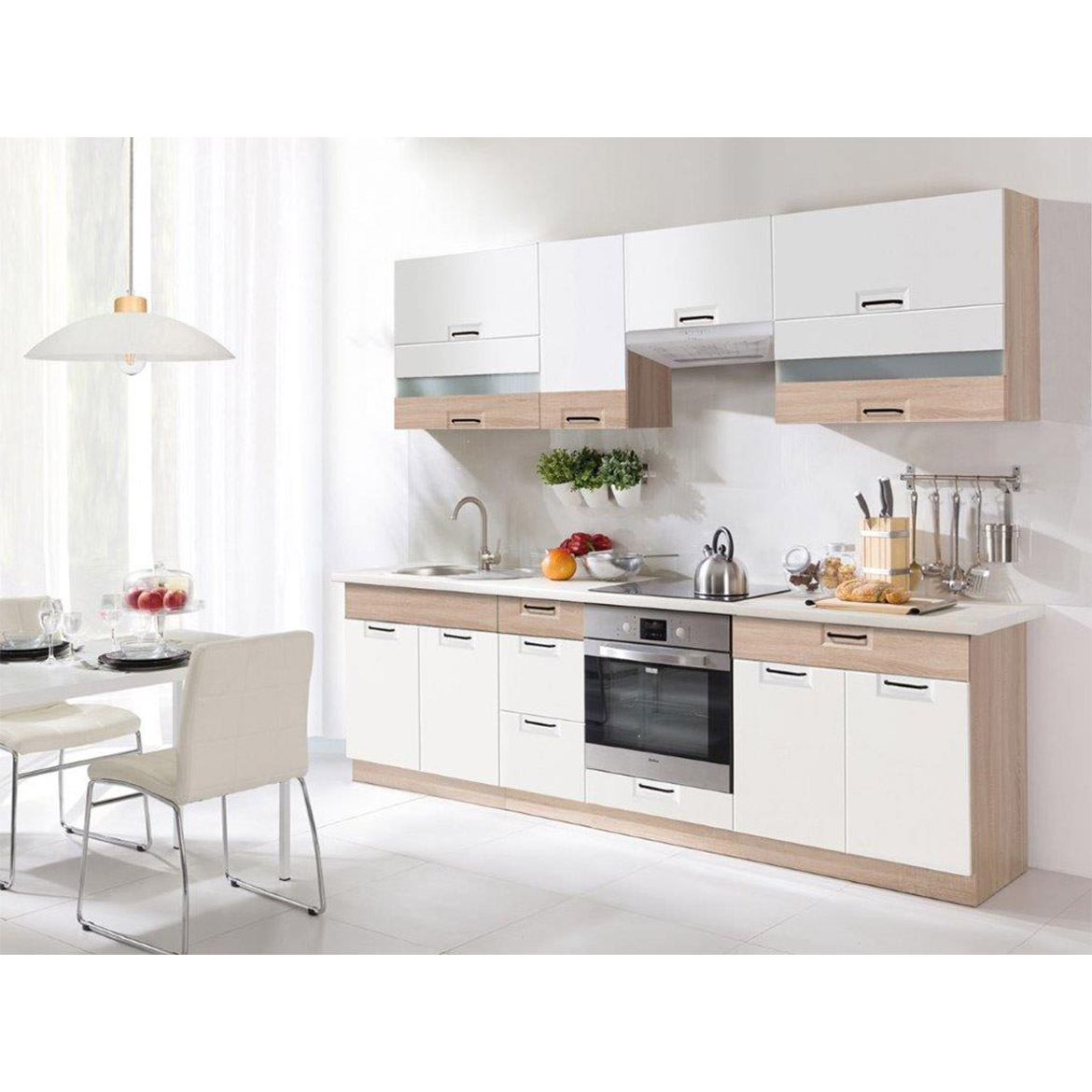 Kuhinjski element Favorit 44g hrast/bela