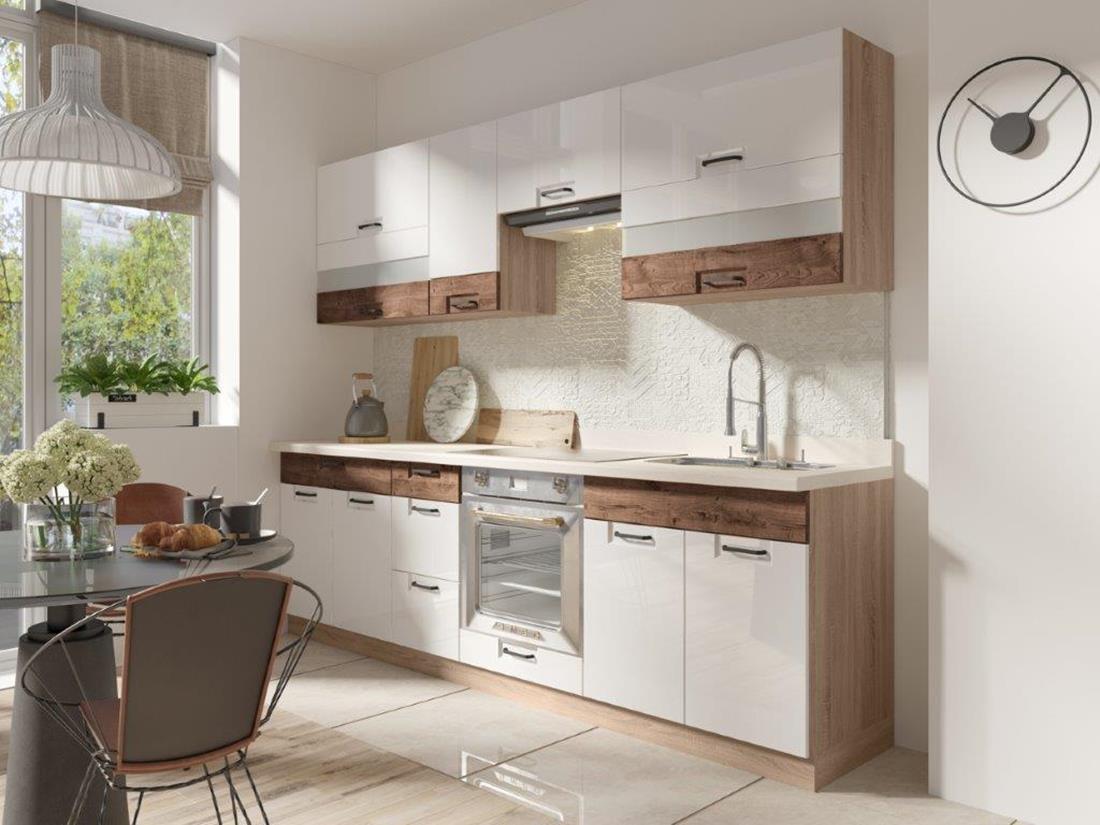 Kuhinjski element Favorit 19D sonoma/bela