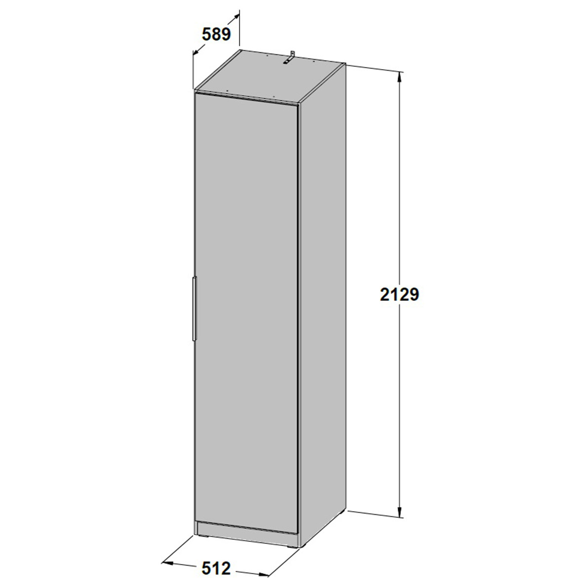 Ormar Cadixo 1 vrata 51,2x59x213 sonoma