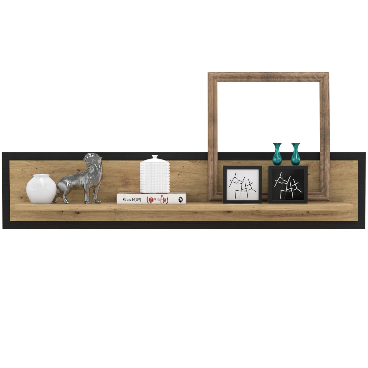 Trondheim zidna polica 140x23,4x29,6  natur (artisan hrast)