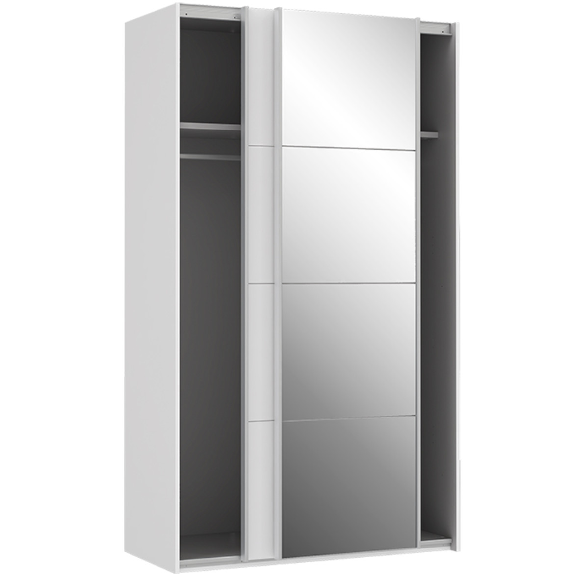 Ormar Sapporo 120x61,2x210,5 bela/ogledalo
