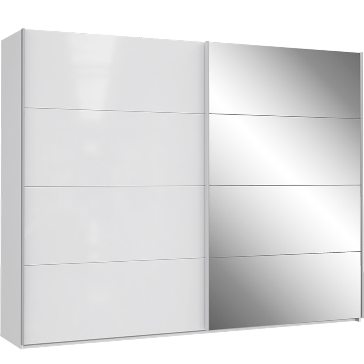 Ormar Sapporo 270x61,2x210,5 bela/ogledalo