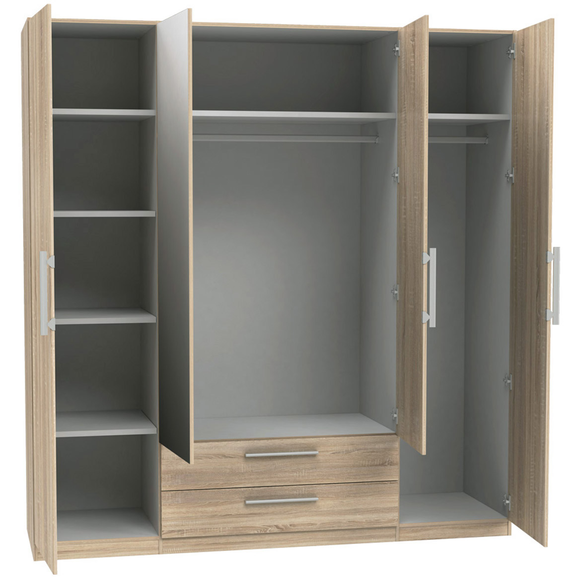 Ormar Cadixo 4 vrata + 2 fioke 200,3x59x213 sonoma
