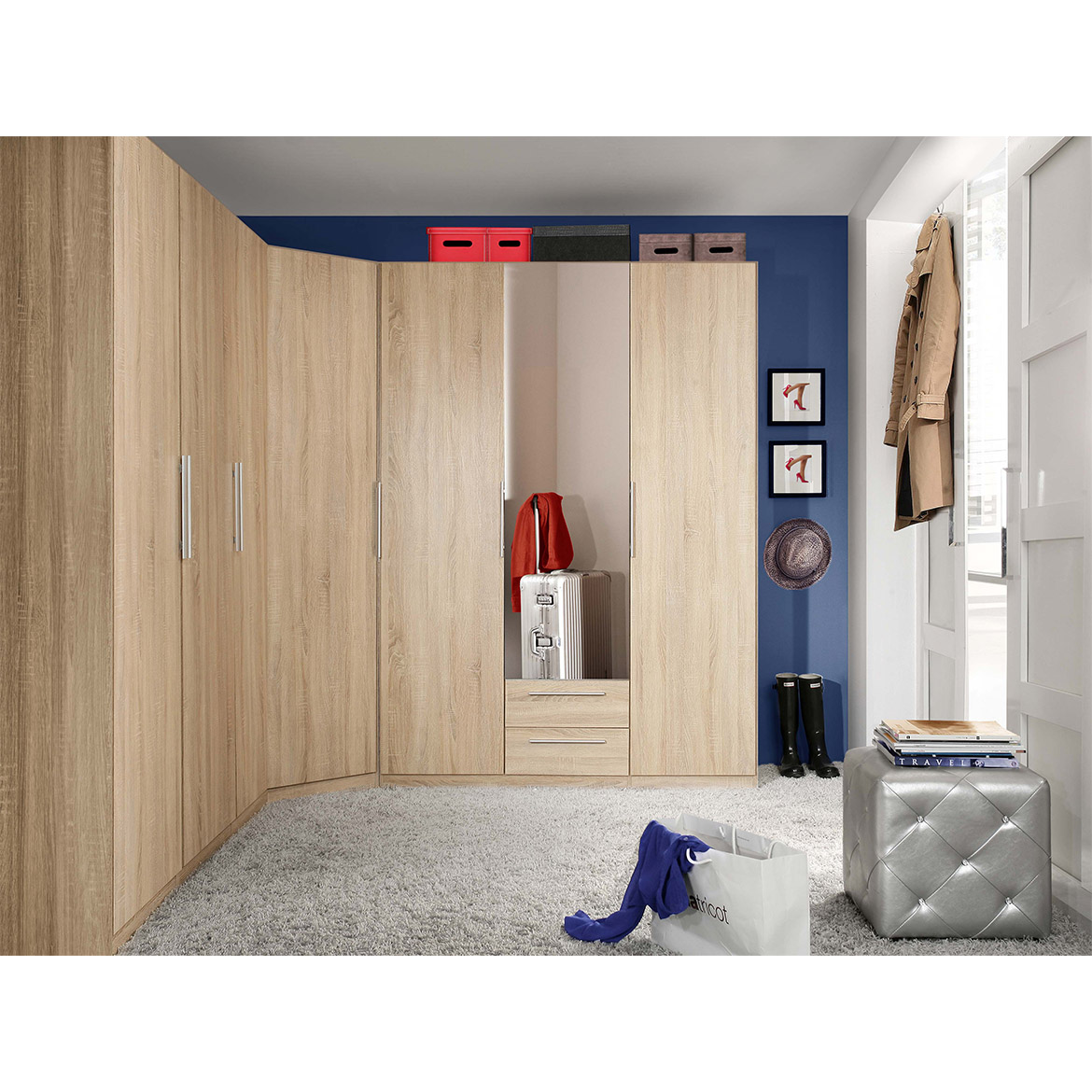 Ormar Cadixo 4 vrata + 2 fioke 200,3x59x213 sonoma
