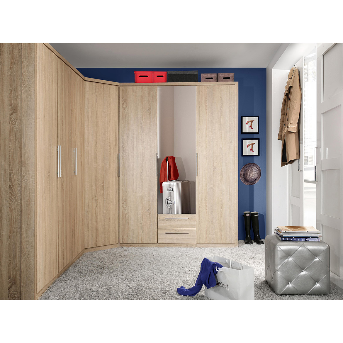 Ormar Cadixo 4 vrata + 2 fioke 200,3x59x213 sonoma