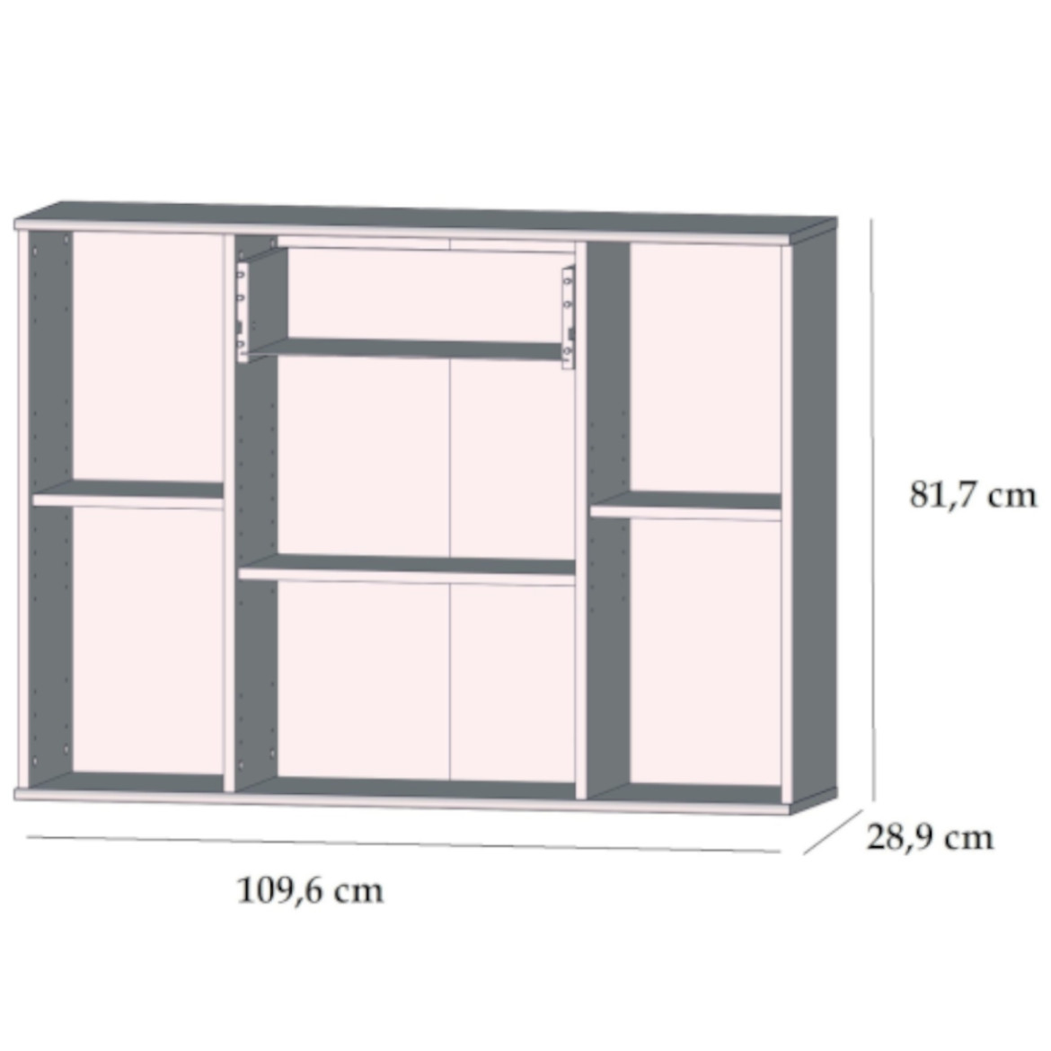 Niko komoda 3 vrata + 1 fioka 110x29x82 cm natur (sonoma hrast)