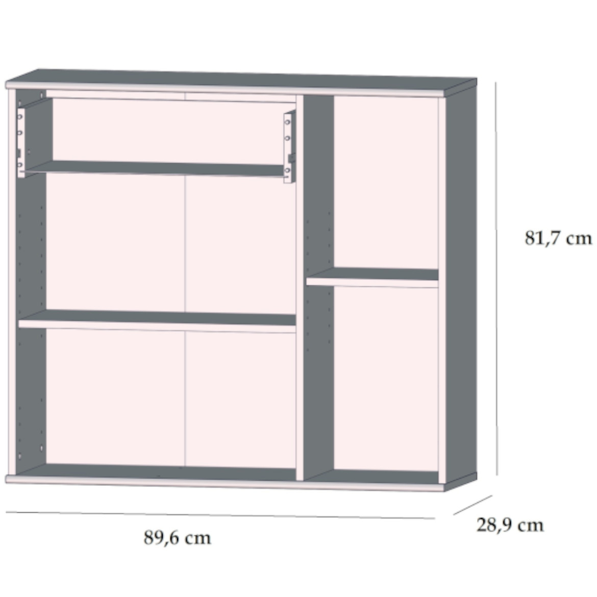 Niko komoda 3 vrata + 1 fioka 90x29x82 cm natur (sonoma hrast)