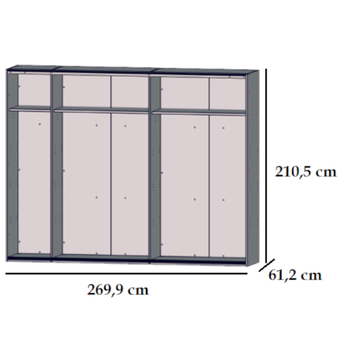 Ormar Jakobina 270x61,2x210,5 cm