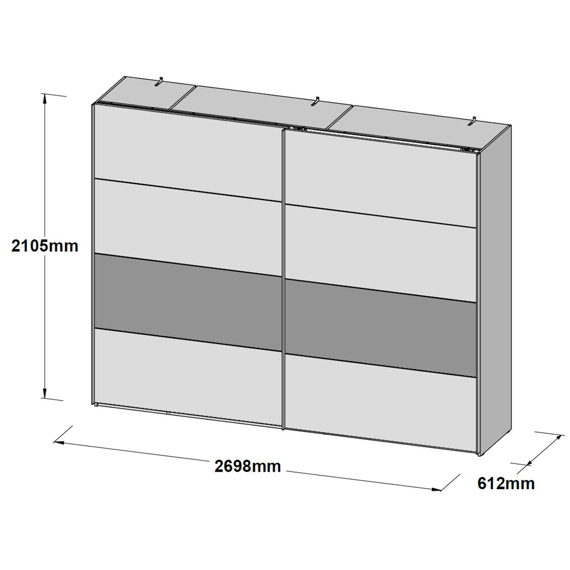 Ormar Jakobina 270x61,2x210,5 cm