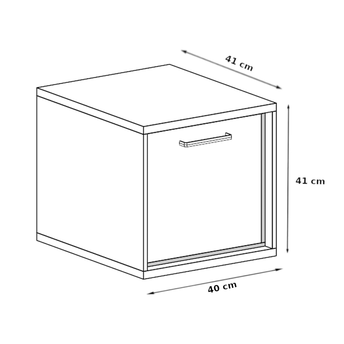 Mediolan nocni ormaric 1 vrata 41x40x41  natur