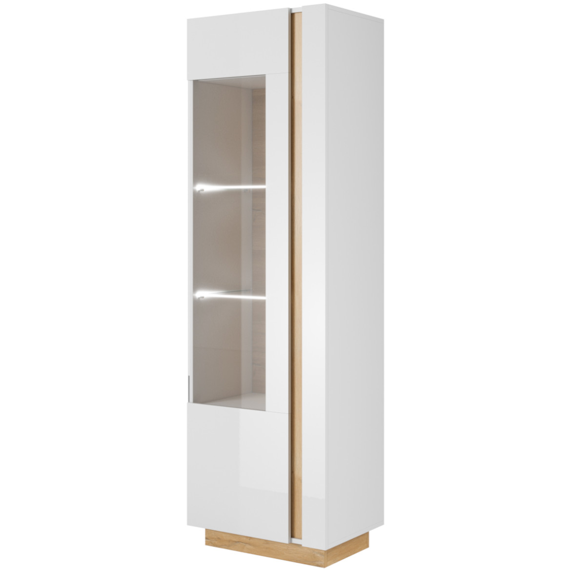 Regal  Arco 270 1x40x193 5 bela visoki sjaj/natur