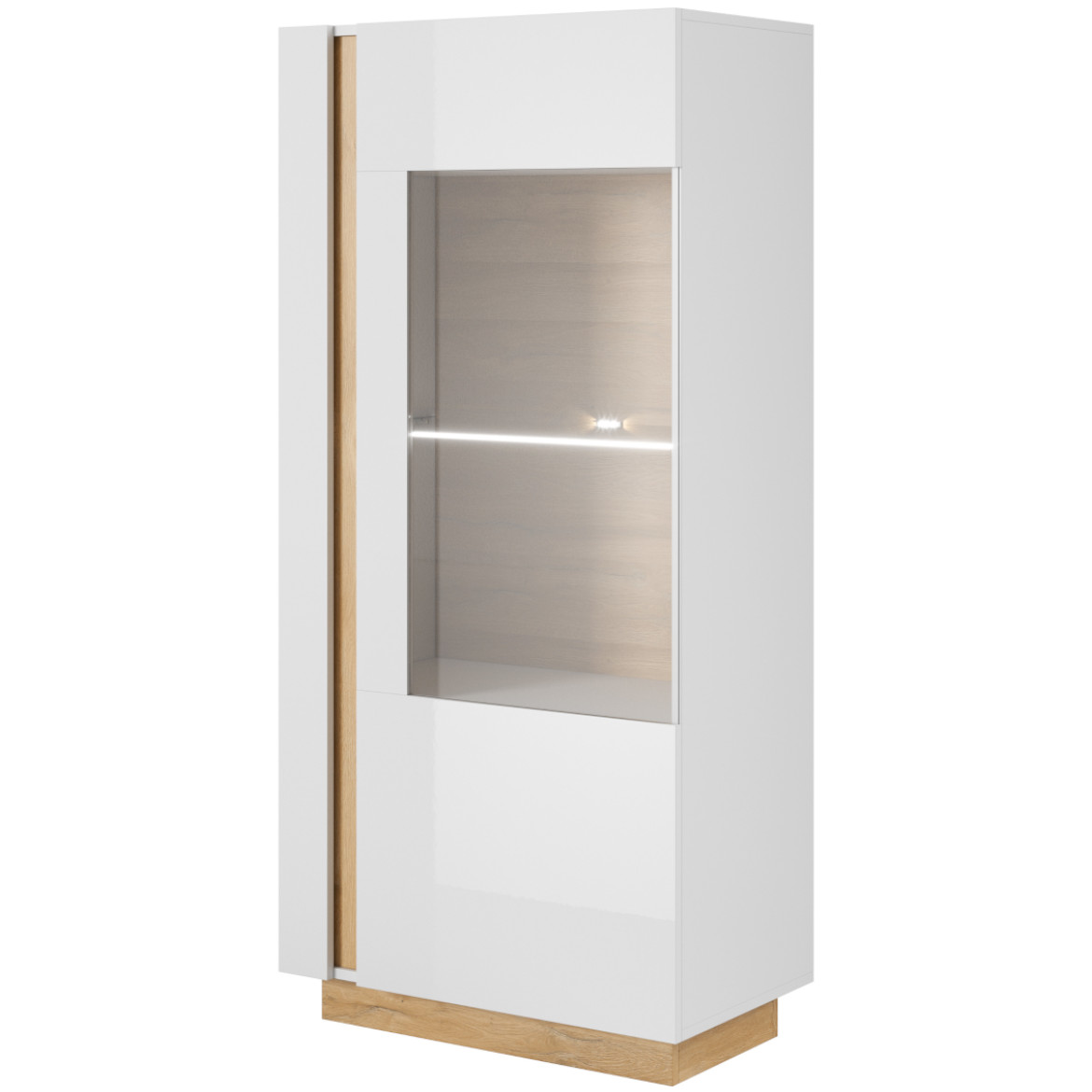 Regal  Arco 270 1x40x193 5 bela visoki sjaj/natur