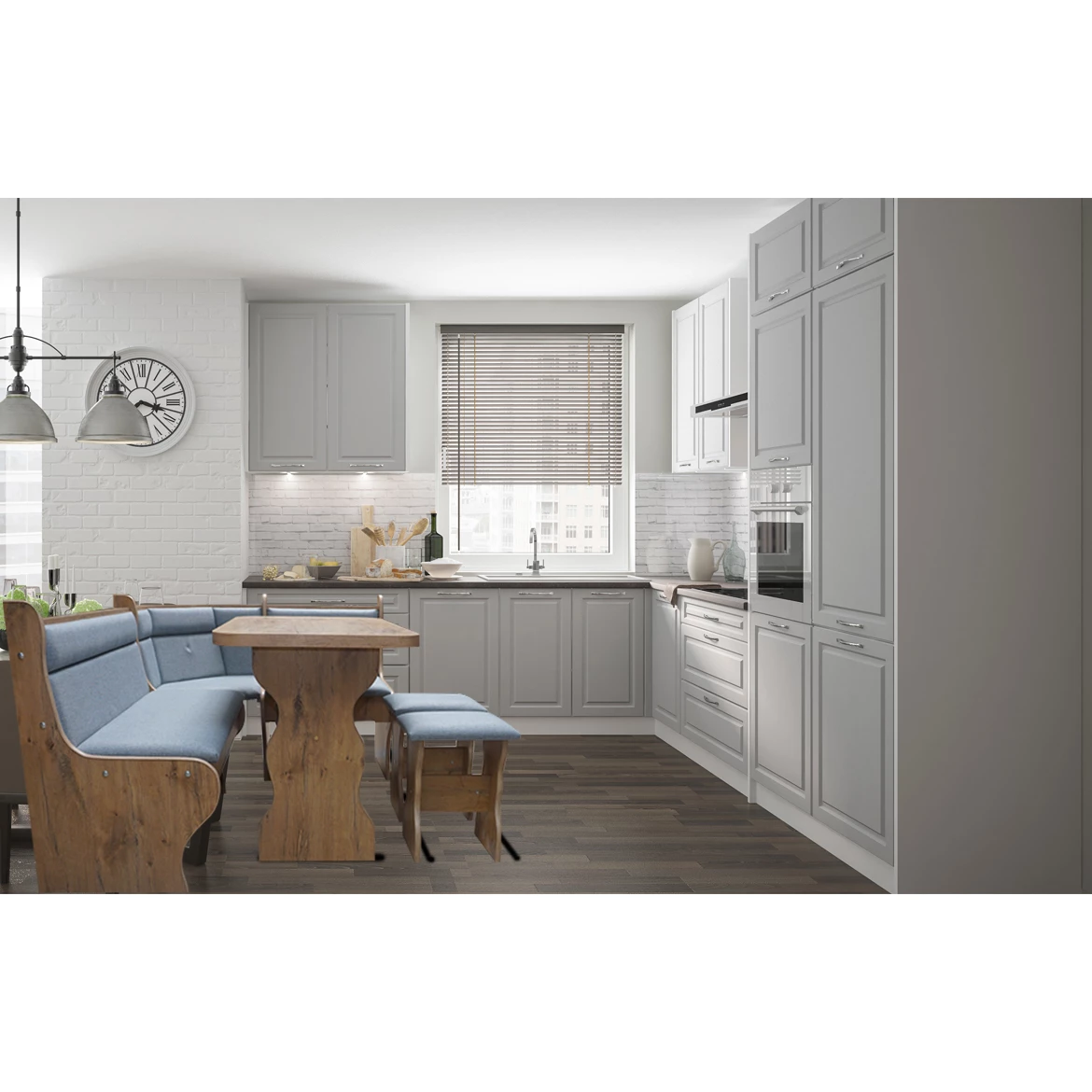 Set sto i stolice Mercury ugaoni svetli hrast