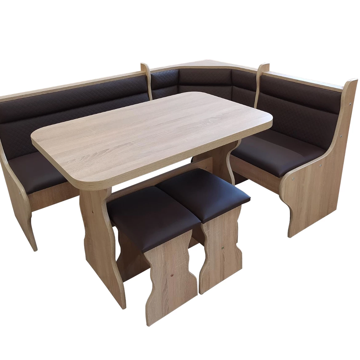 Set sto i stolice Mercury ugaoni sonoma/tamno sivi