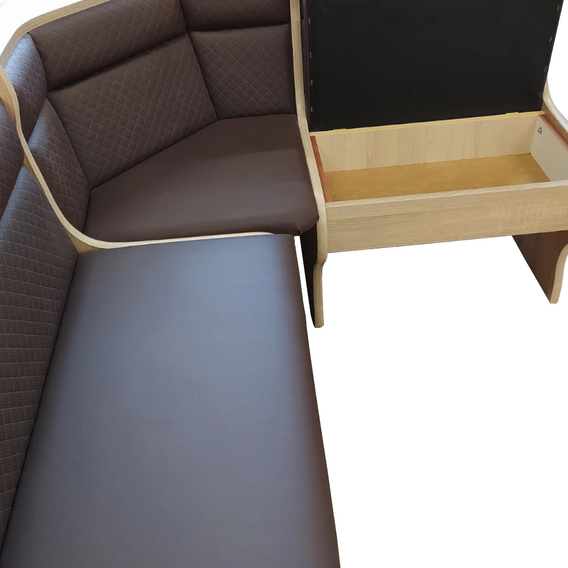 Set sto i stolice Mercury ugaoni sonoma/tamno sivi