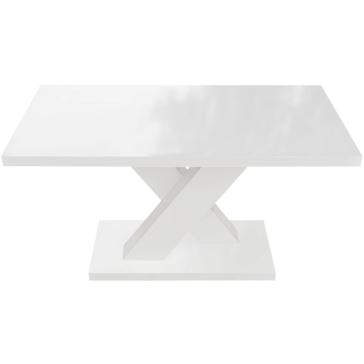 Klub sto Ksena 109x60x59 cm beli visoki sjaj