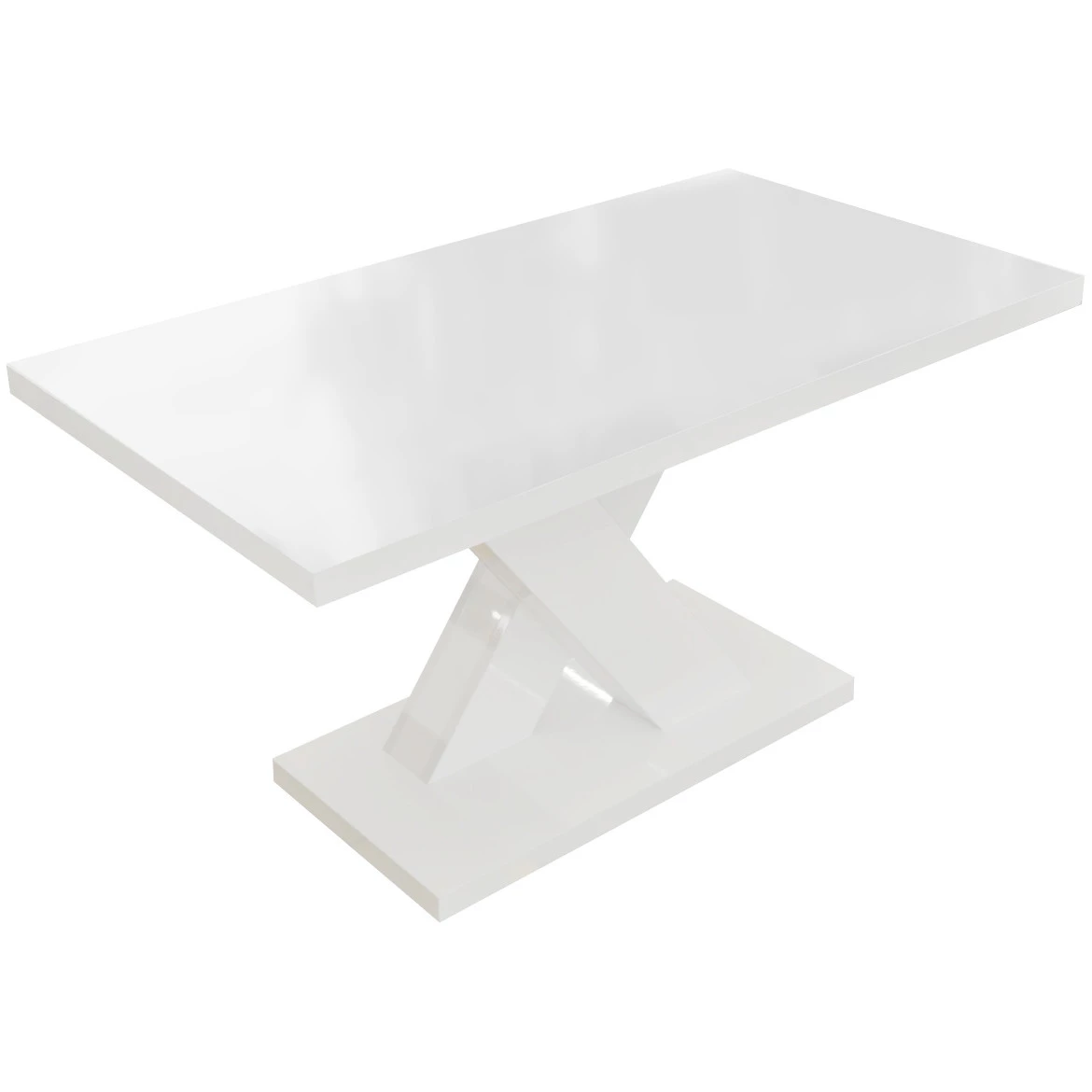 Klub sto Ksena 109x60x59 cm beli visoki sjaj