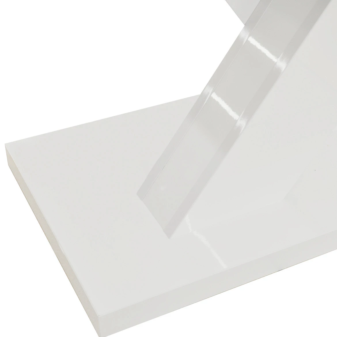 Klub sto Ksena 109x60x59 cm beli visoki sjaj