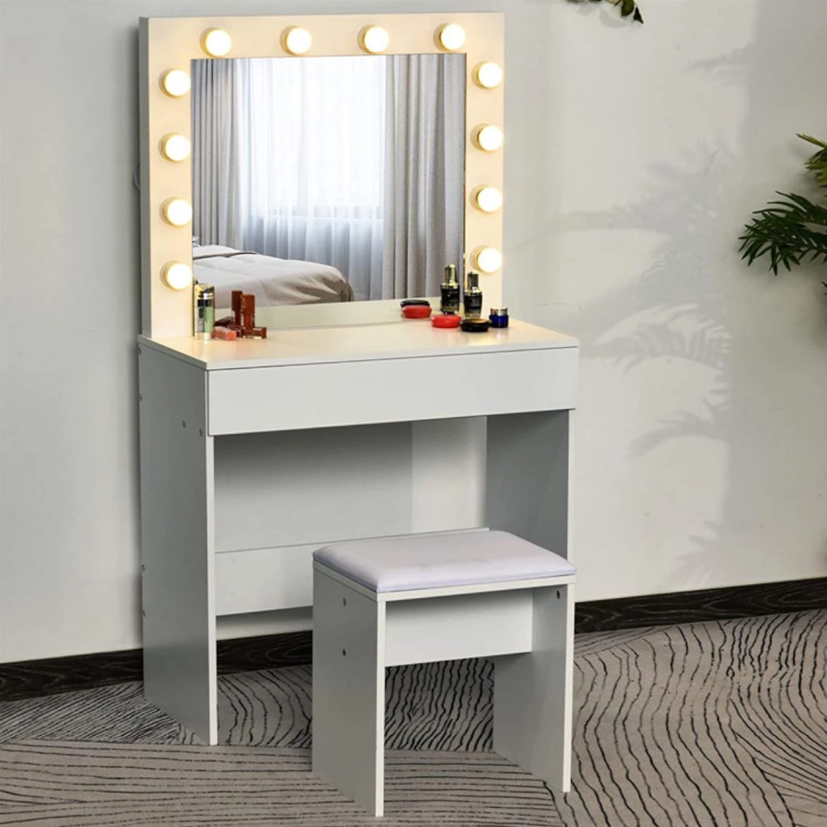 Malmo toaletni sto 80x40x140 cm beli