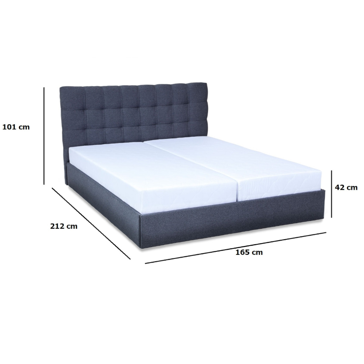 Krevet Bravo sa 2 prostora za odlaganje165x212x101 cm bež