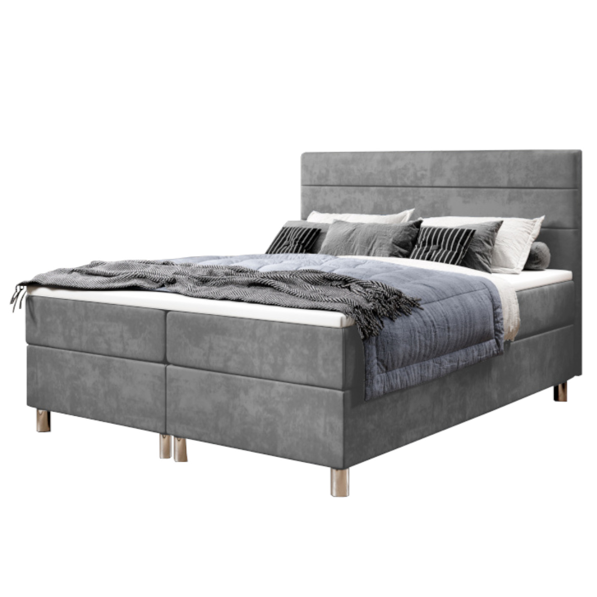 Krevet Calipso sa 2 prostora za odlaganje 180x206x110 cm sivi