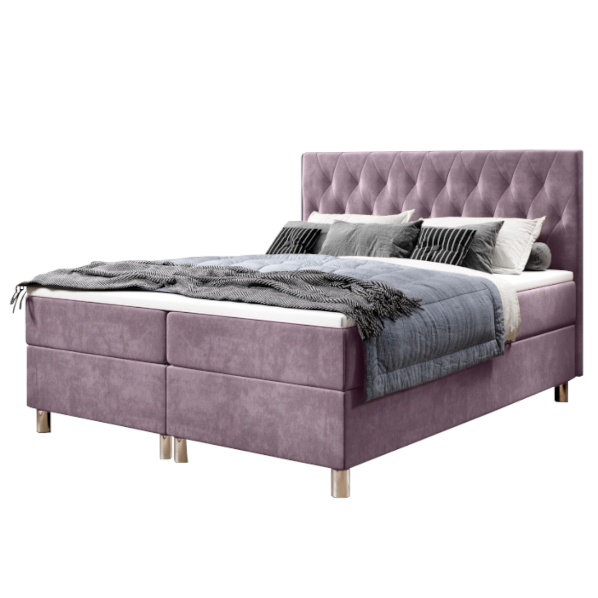 Krevet Calipso sa 2 prostora za odlaganje 160x206x110 cm roze