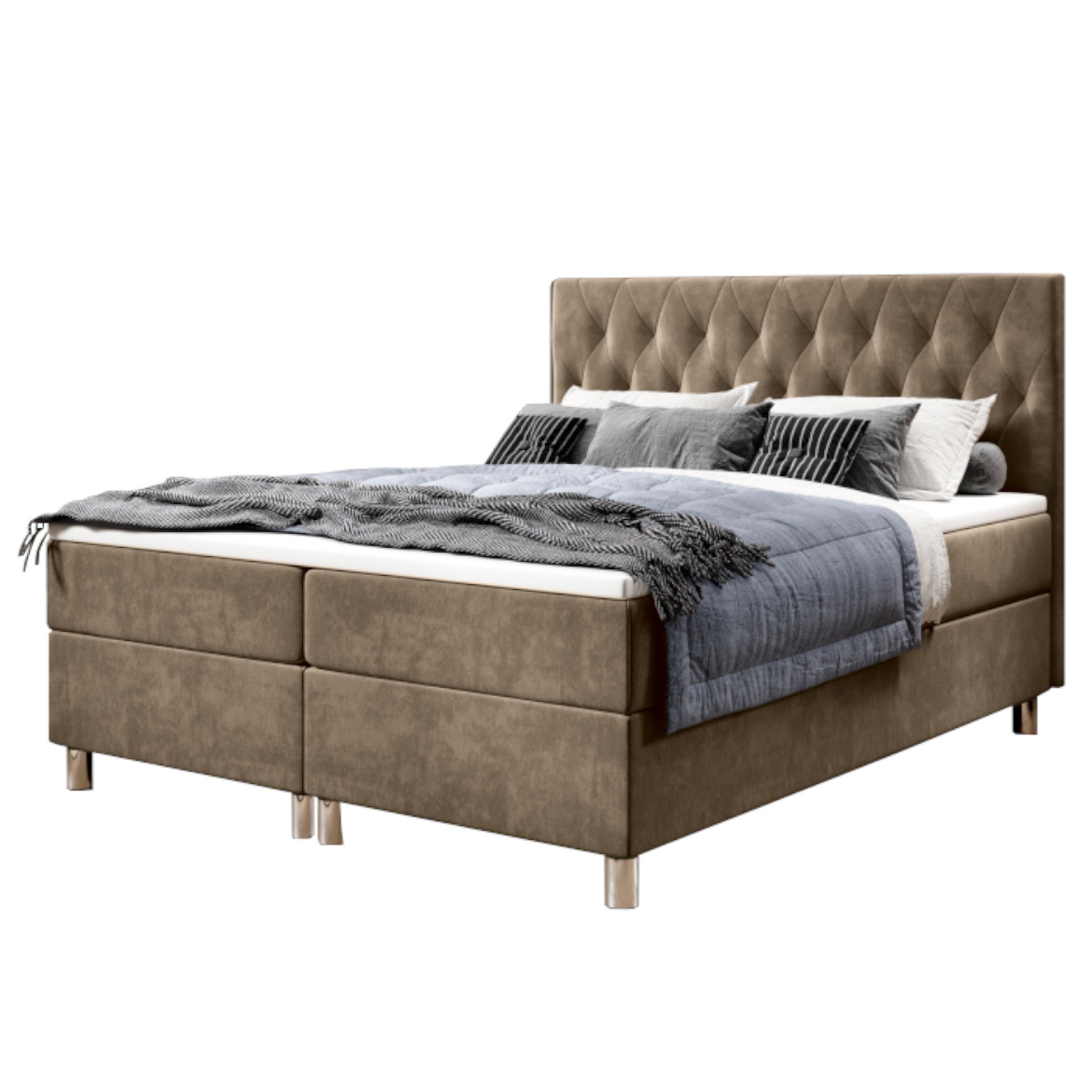 Krevet Calipso sa 2 prostora za odlaganje 160x206x110 cm bež