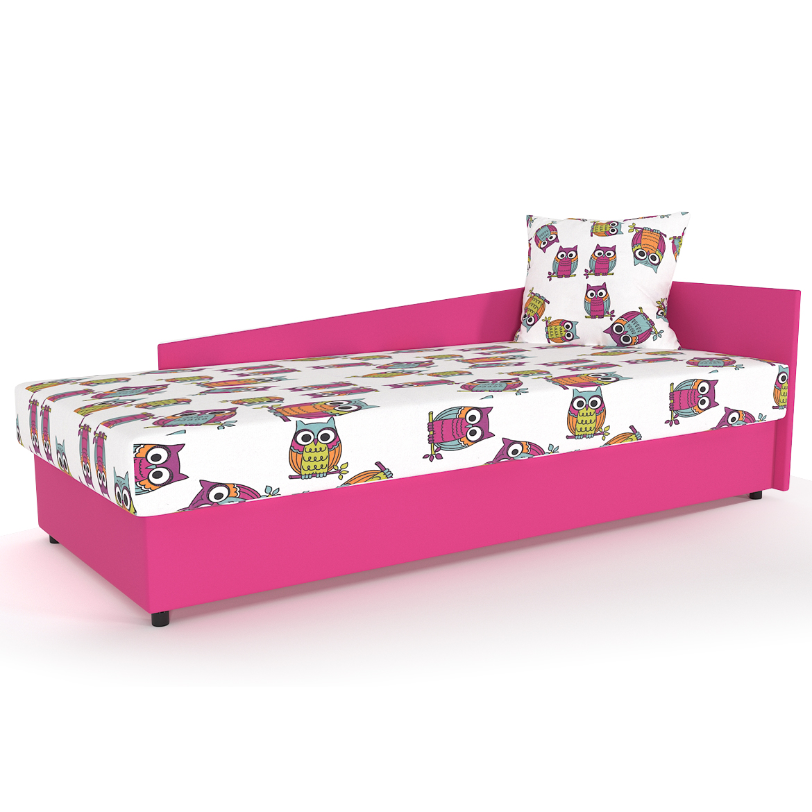 Krevet Jacek sa desnim prostorom za odlaganje 84x205x63 roze