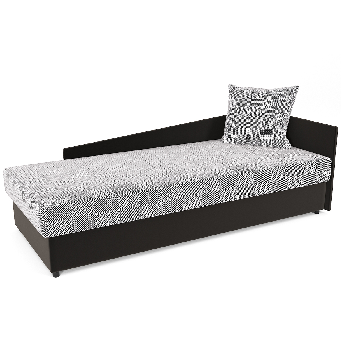 Krevet Jacek sa desnim prostorom za odlaganje 84x205x63 sivi