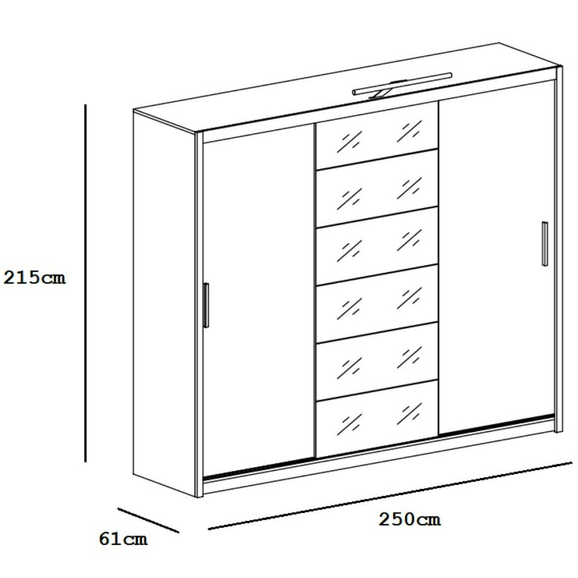 Ormar Malibu 250 cm beli