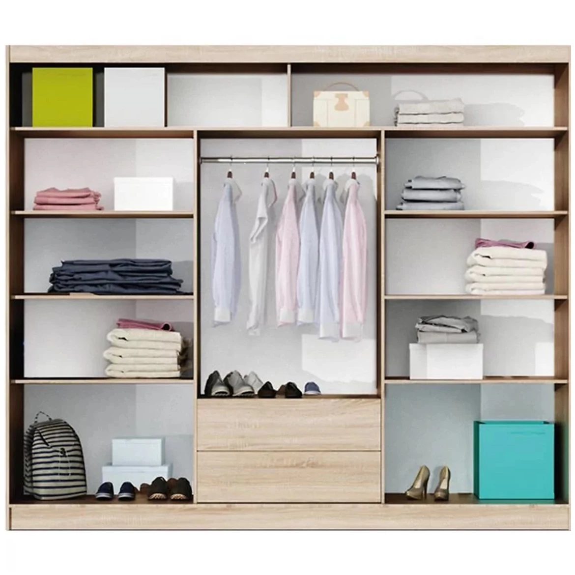 Ormar Lisbona 2 250 beli / ogledalo staklo