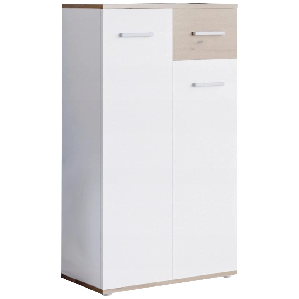 Justus komoda 2 vrata + 1 ladica 60x30x103 bijela/natur (artisan hrast)