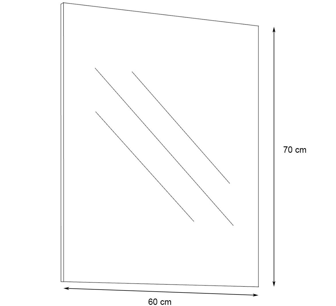 Justus ogledalo 60x2x70 cm tamno sivo