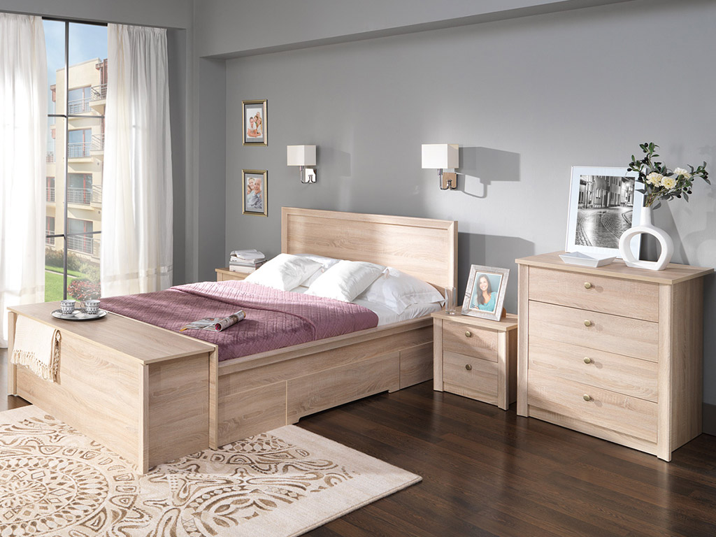 Finesse komoda 4 fioke 80x54x86  natur