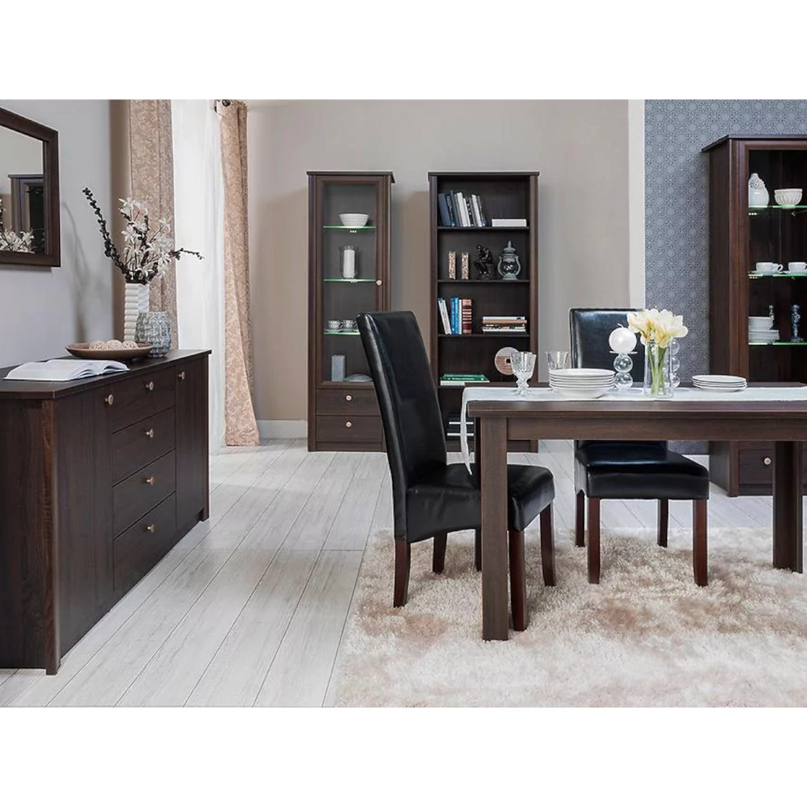 Finesse polica 5 otvora 80x31x202 wenge