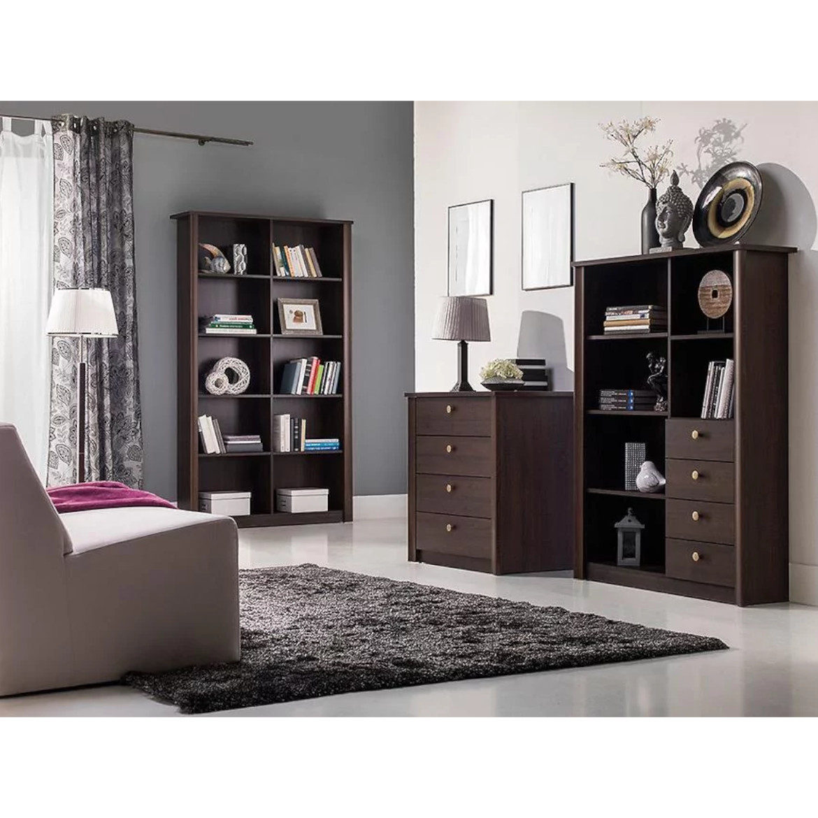 Finesse polica 5 otvora 80x31x202 wenge