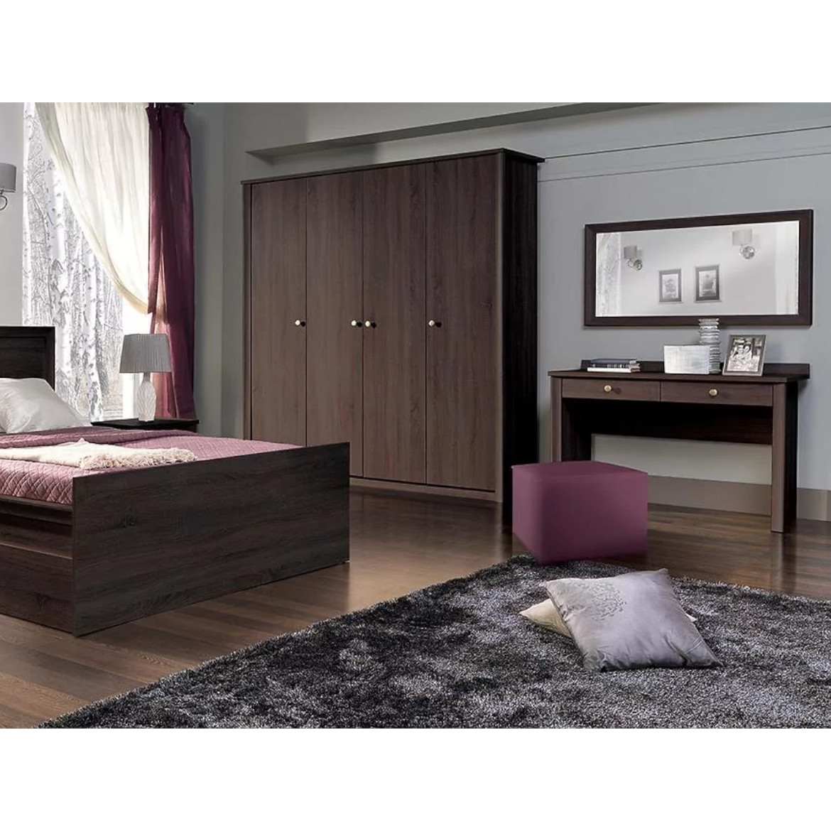 Finesse polica 5 otvora 80x31x202 wenge