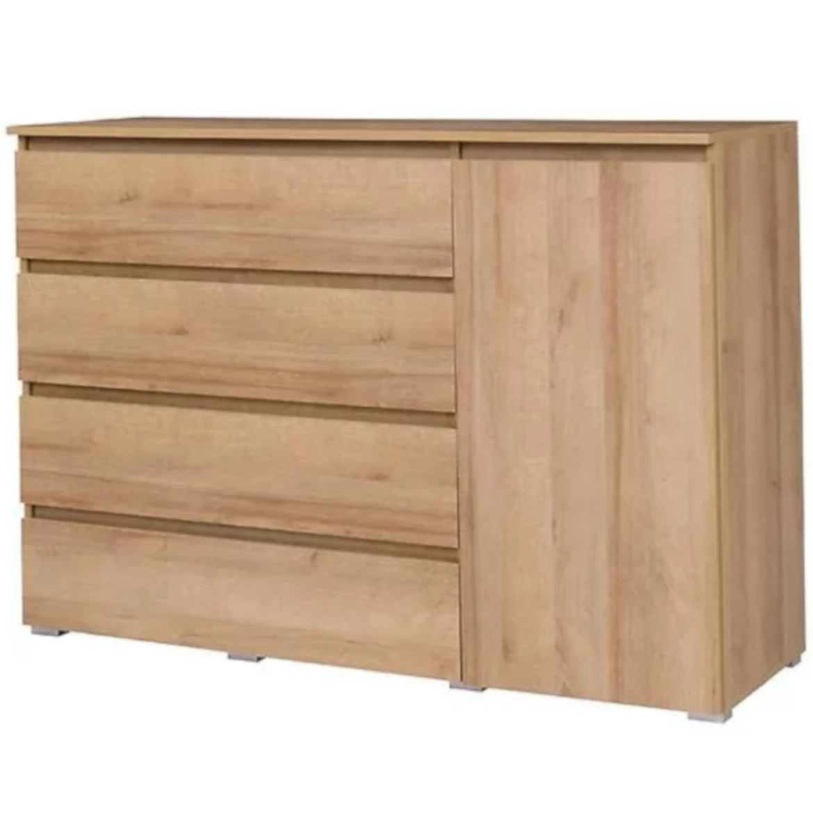 Cosmo komoda 1 vrata+4 fioke 138x41x97 natur (riviera hrast)