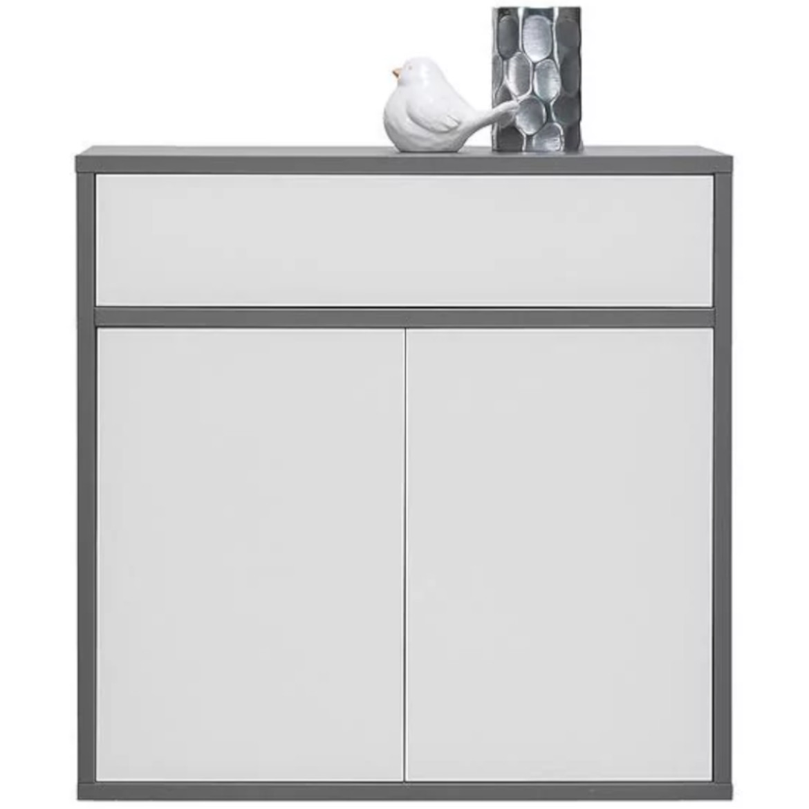 Sonda komoda 2 vrata + 1 fioka 90x50x90  siva/bela