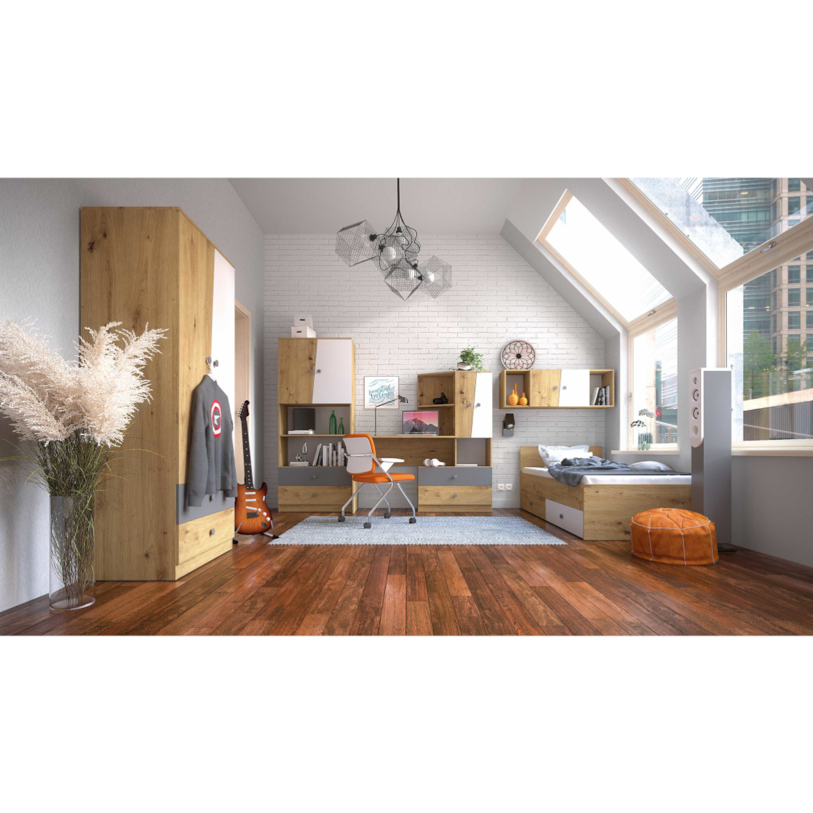 Nocni ormaric Nero 09 Grey Mat