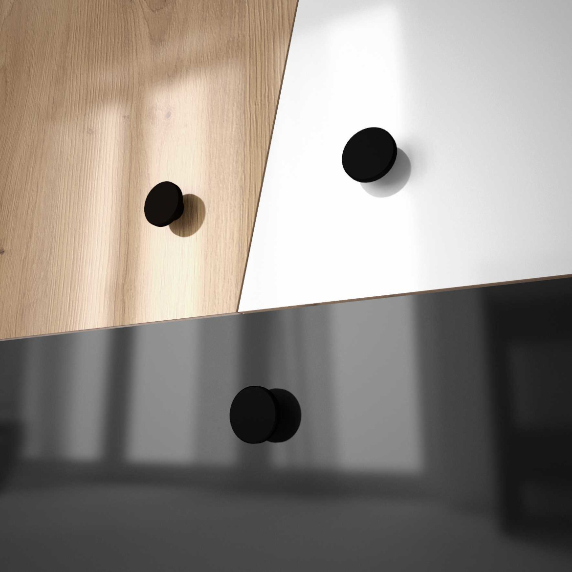 Nocni ormaric Nero 09 Black Gloss