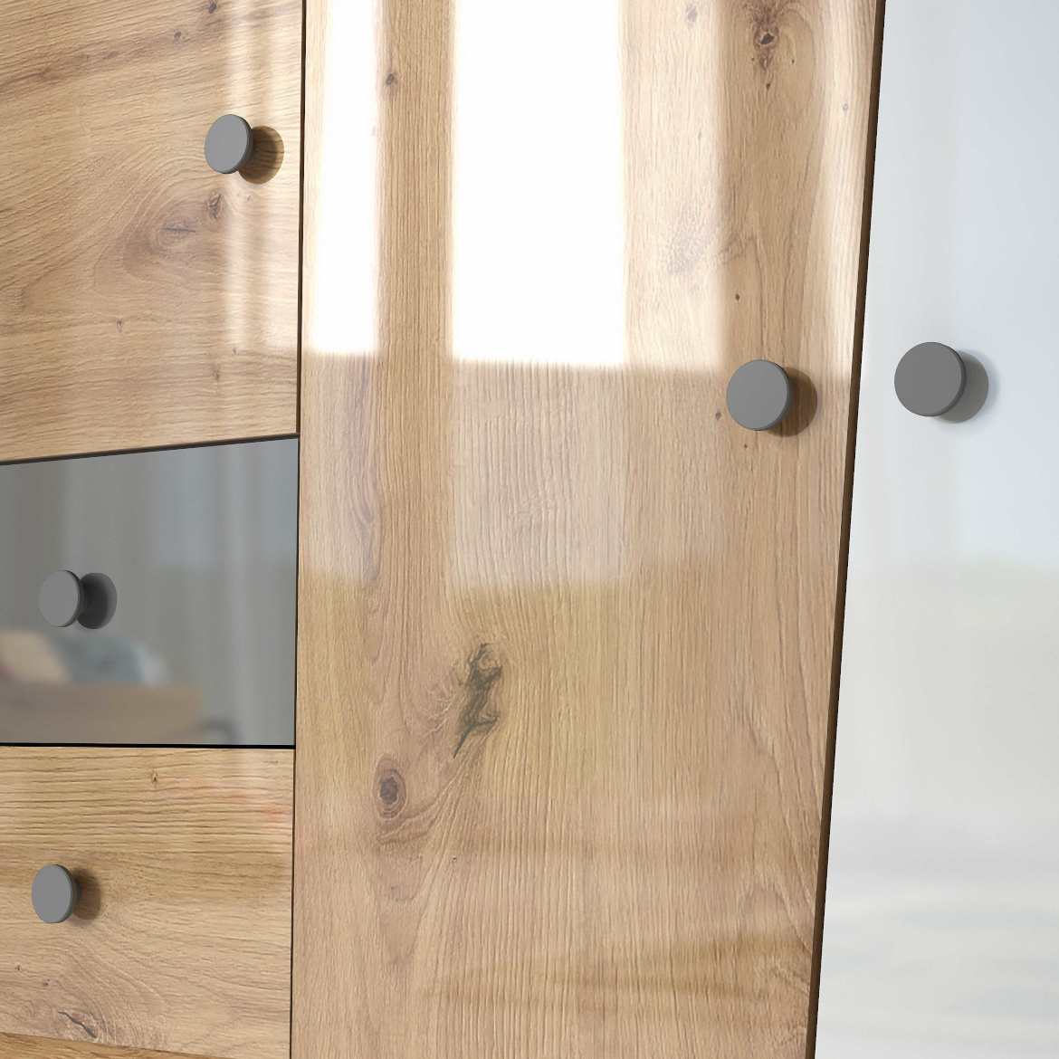 Nocni ormaric Nero 09 Grey Gloss
