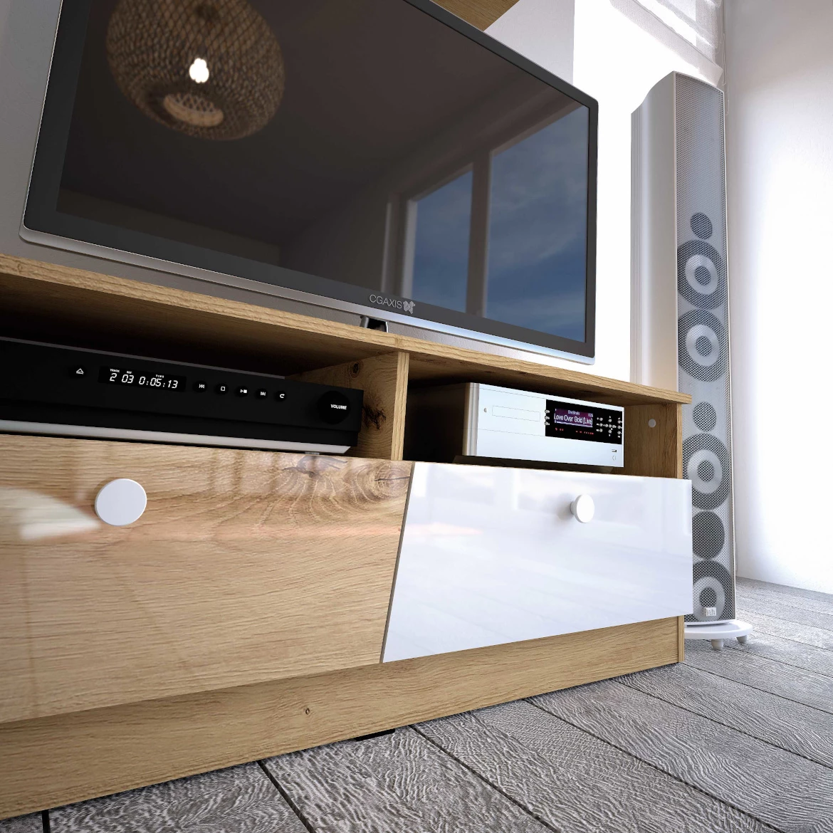 Polica Nero 17 16 mat bela