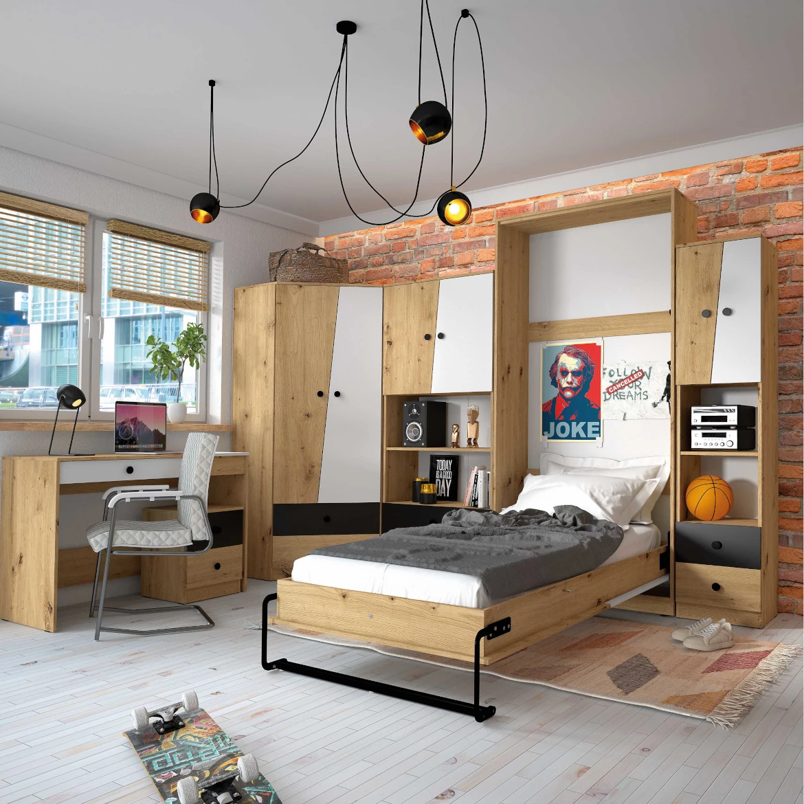 Nero polica 80x20x17 mat crna