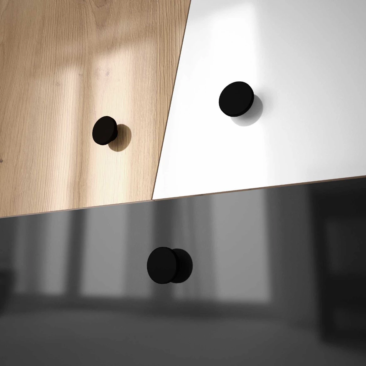 Nero polica 80x20x17 sjajno crna