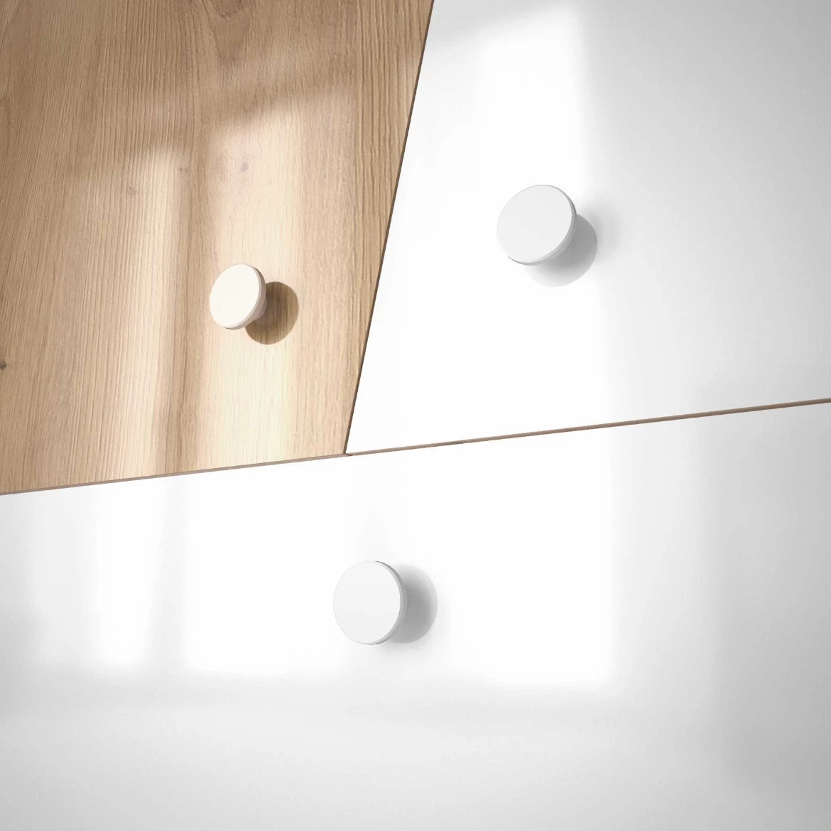 Nero polica 80x20x17 sjajna bela