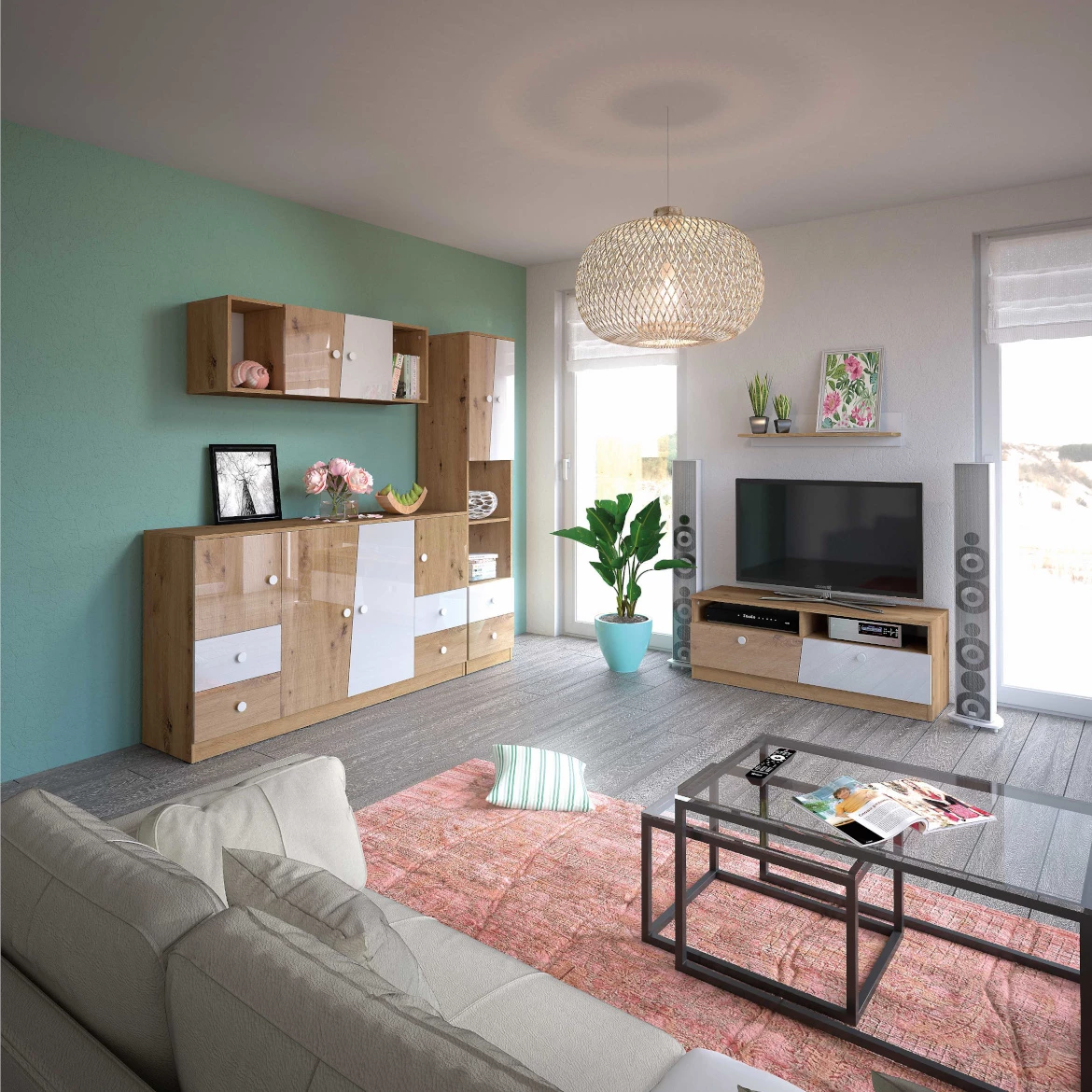 Ormar ugaoni Nero 2 87 - bela sjaj