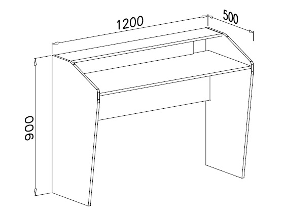 Trafiko radni sto 120x50x91 cm belo/roze