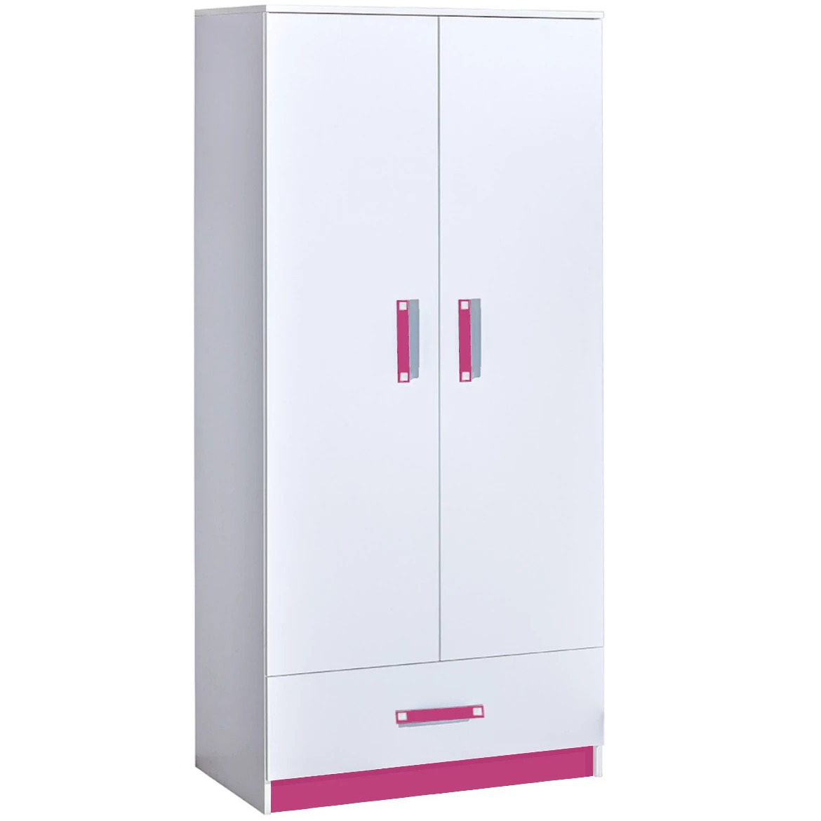 Ormar Trafiko 2 vrata + 1 fioka bela/roze